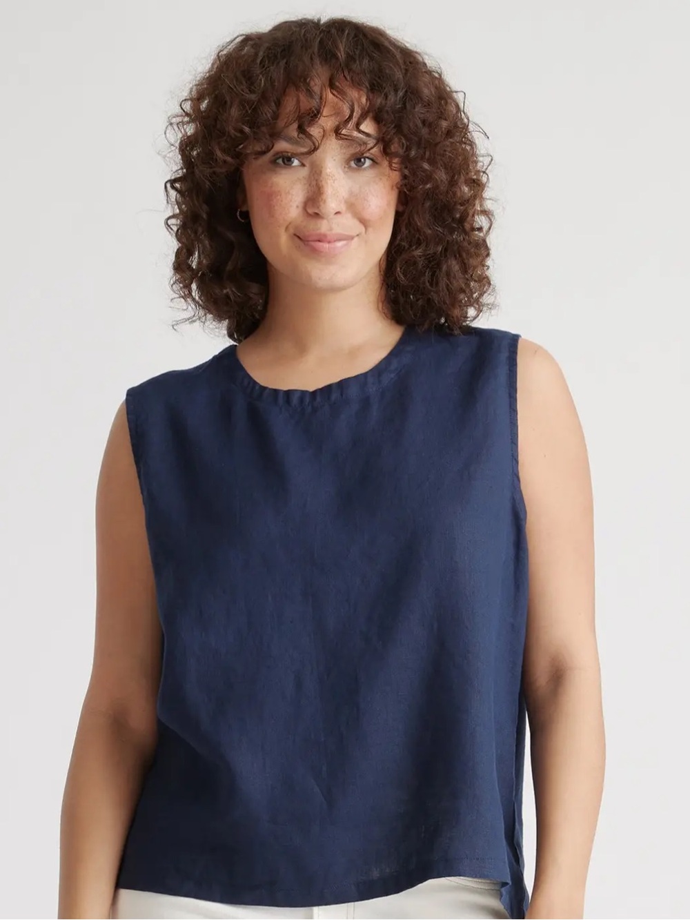 New Quince 100% European linen tank